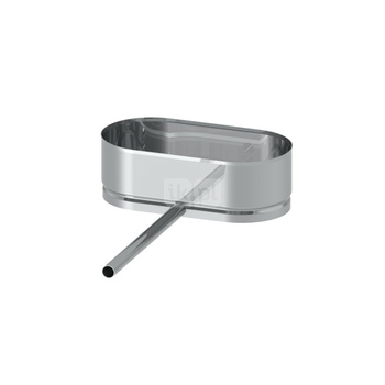 Miska na kondensat z rurką odpływową JEREMIAS OV/EW0801S stal nierdzewna fi 120x240 mm