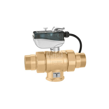 Trójdrożny zawór kulowy z napędem, typ "L" 11/2" 24V