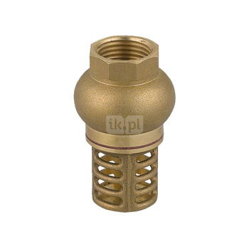 Zawór zwrotny FERRO z mosiężnym koszem ssącym - 5/4'', Gwint wewnętrzny, PN 10, 100'C