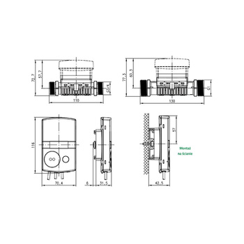 Ciepłomierz T230B qp 1,5 m3/h - zasilanie