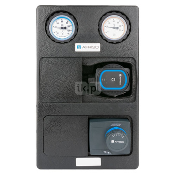 Grupa pompowa AFRISO PrimoTherm K 180-2 DN 25 AP 3-WM-SM GZ x GW 1 1/2'' x 1'', z zaworem mieszającym, z izolacją, z pompą obiegową AFRISO APH 361 25-7/180 mm, z siłownikiem arm 343 proclick