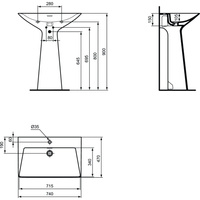 TIPO-Z Umywalka stojąca SILK White 1TH