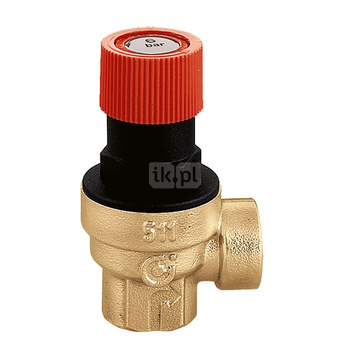 Zawór przelewowy CALEFFI 513 mosiądz 2,5 bar GW 1/2''