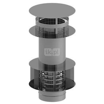 Zakończenie komina JEREMIAS CLV33 stal nierdzewna fi 140/280 mm