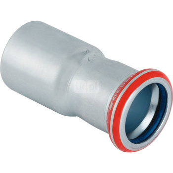 Przedłużka GEBERIT Mapress C-Stahl FKM redukcja, stal (Ocynk galwaniczny/elektrolityczny) (ocynk), 35 mm, DN 32 x 22 mm x DN 20 (końcówka wciskowa x mufa zaprasowywana) z uszczelką