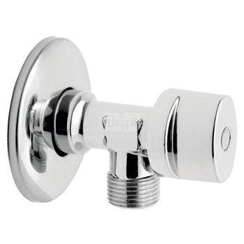 Zawór kulowy FERRO Z rozetą 1/2'' x 3/8'' GZ kątowy, uchwyt: pokrętło