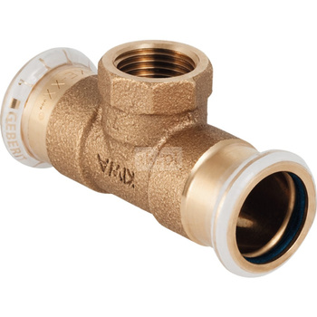 Trójnik GEBERIT Mapress Kupfer FKM przejściowy 90' Cu 28 mm x 1/2'' x 28 mm (mufa zaciskowa x GW x mufa zaciskowa)