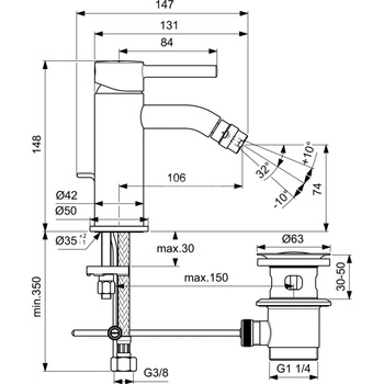CERALINE BATERIA BIDETOWA Z/K
