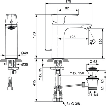 CONNECT AIR BATERIA UMYWALKOWA RIM ND BR GLD