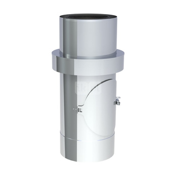 Rura z otworem wyczystkowym i zasysem powietrza DN80/125 wysoki połysk