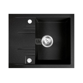 MEZZO II zlewozmywak granitowy 1-komorowy z ociekaczem 48/58, grafit shine