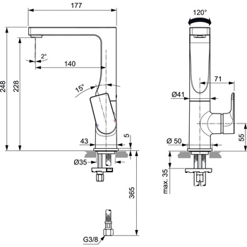 EDGE BAT. UMYWAL. Z OBROT. WYL. BEZ KOR.