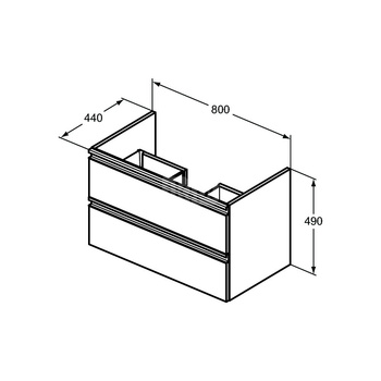 TESI Szafka podumywalkowa 800 MBLK