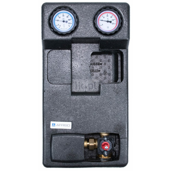 Grupa pompowa AFRISO PrimoTherm 180-2 DN 25 3-WM-SM Vario GZ x GW 1 1/2'' x 1'', z zaworem mieszającym, z izolacją, z siłownikiem arm 343 proclick