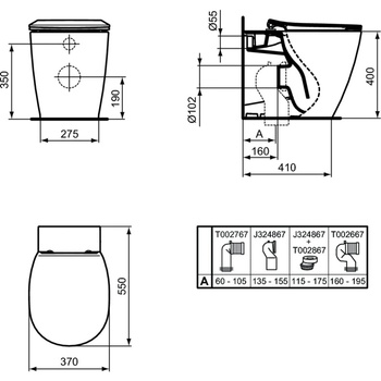 CONNECT MISKA STOJĄCA AQBL PRZYL.DO ŚCIA
