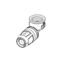 Mufa 90' TECE logo Dwuczęściowy, mosiądz, 32 mm x 1'' (pz x GW)