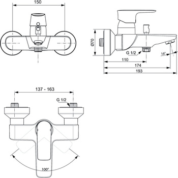 CONNECT AIR BATERIA WANNOWA-NATRYSKOWA MAGNETIC GREY