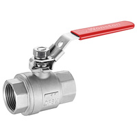 Kurek kulowy ze stali nierdzewnej TEMP. MAX 150 st.C Pełnoprzelotowe ART. 02T8 DN 1 1/4