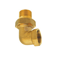 Śrubunek kątowy 90' FERRO, mosiądz (żółty), 3/4'' (GW x GZ)