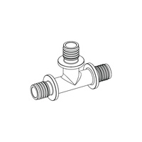 Trójnik TECE flex redukcja 90' mosiądz 16 mm x 20 mm x 16 mm (końcówka wtykowa x końcówka wtykowa x końcówka wtykowa)