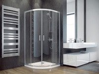 Kabina półokrągła MODERN 90x90x185 szkło GRAFIT.-BESCO