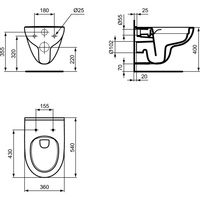 IS I.LIFE A Miska wisząca BEZRANTOWA+