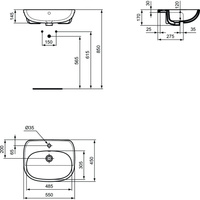 TESI UMYWALKA PÓŁBLAT. 55 CM