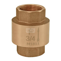 Zawór zwrotny FERRO z elementem zamykającym z tworzywa - 1'', Gwint wewnętrzny, PN 10, 100'C