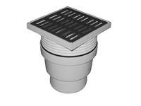 Kratka ściek prosta 15x15 DN 110  stal nierdzewna-AKCES