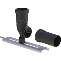 Kolano krótkie fi100mm z podporą i sztucerem gwintowanym