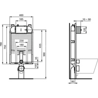 PROSYS WC STELAŻ LEKKI 80M