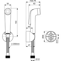 IDEALSPRAY SŁUCHAWKA BIDETOWA KPL. BIAŁA