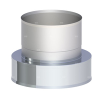 Zakończenie wylotu rury dwuściennej z podłączeniemnasady obrotowej fi 160mm nasady obrotowej fi 160mm