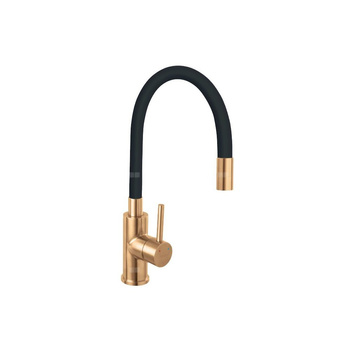 Bateria zlewozmywakowa stojąca z elastyczną wylewką ZUMBA GOLD INOX