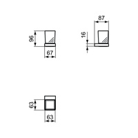CONCA KUBEK Z UCHWYTEM KWAD. GOLD