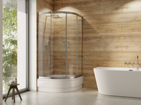 Kabina półokrągła MODERN 90x90x165 szkło TRANSP.-BESCO