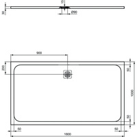 ULTRAFLAT S Brodzik 180x100 BC SAND RECT