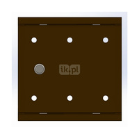 Skrzynka gazowa 250x250 wnękowa, stalowa, RAL 8016 brązowa