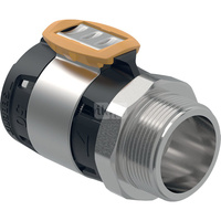 Złączka przejściowa GEBERIT FlowFit, stal crnimo 1.4401, 2 1/2'' x 75 mm (GZ x łącznik zaprasowywany)