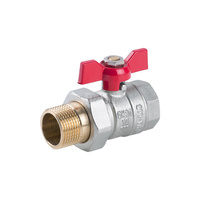 Zawór kulowy PERFEXIM PHA-005 mosiądz niklowany, PN30 1 1/4'' gz x gw, uchwyt: motylek