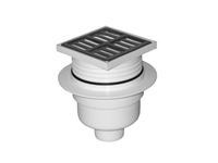 Kratka ściek prosta 10x10 DN 50 stal nierdzewna -AKCES