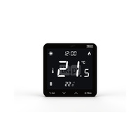 Bezprzewodowy regulator pokojowy dwustanowy(panel przedni ze szkła) czarny, model ST-297 v2