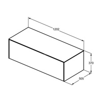 CONCA SZAFK 120X50X37 1 DR+WTOP NOC LTOK