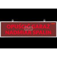 Tabl. ostrzeg. TP-4.As/H1 "NIE WCHODZIĆ NADMIAR SPALIN", wbud cicha syren, zasil 12V