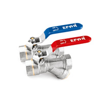 Kurek kulowy do wody powietrza glikolu (z filtrem) ART. 127 EFAR 6/60 DN 3/4"Nieb.