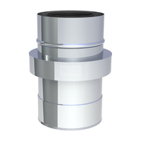 Rura dł. 250mm z zasysem powietrza DN80/125 wysoki połysk