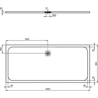 ULTRAFLAT S Brodzik 200x90 CONC GR RECT