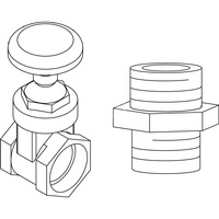 Zestaw zaworu odcinającego brąz, przył. 1 1/4'' dł.110mm szer.130mm Rp 1 1/4'' WILO