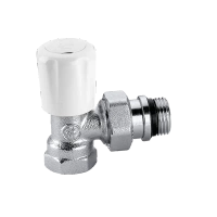 Zawór grzejnikowy kątowy z nastawą do rur 1/2" -Caleffi