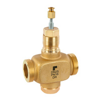 Zawór przelotowy DN 15, Kvs=2,5, grzyb z mosiądzu, GZ, 20 mm